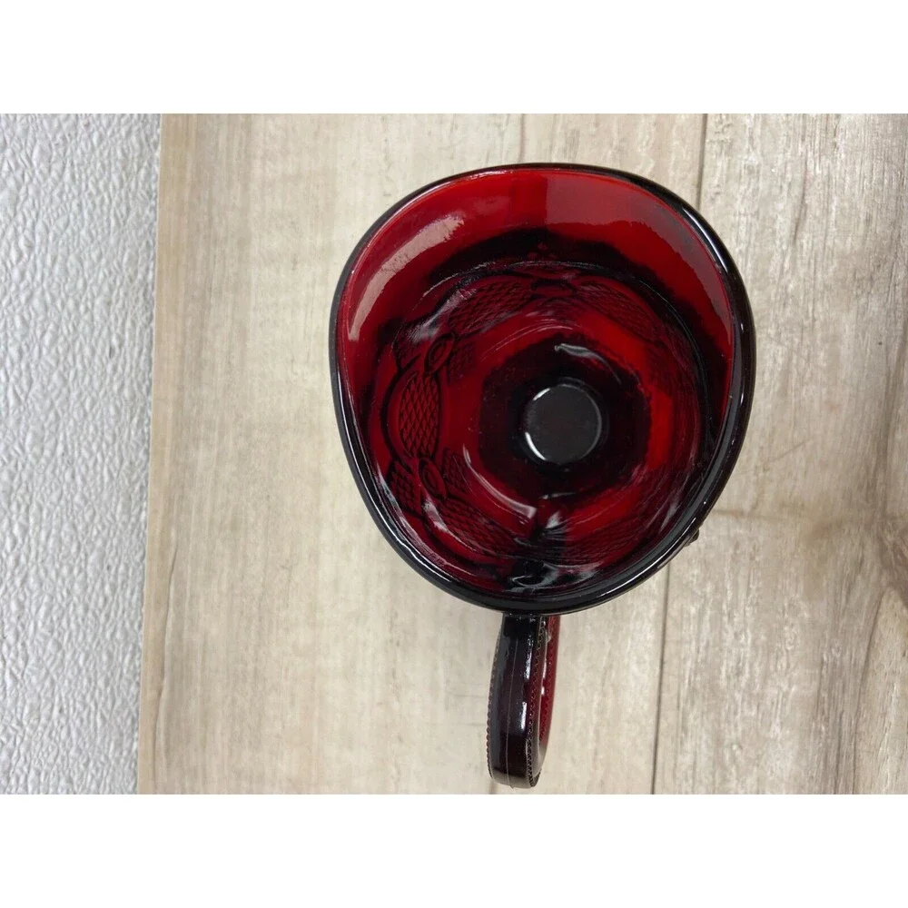 Vtg Avon Cape Cod Ruby Red Glass Creamer